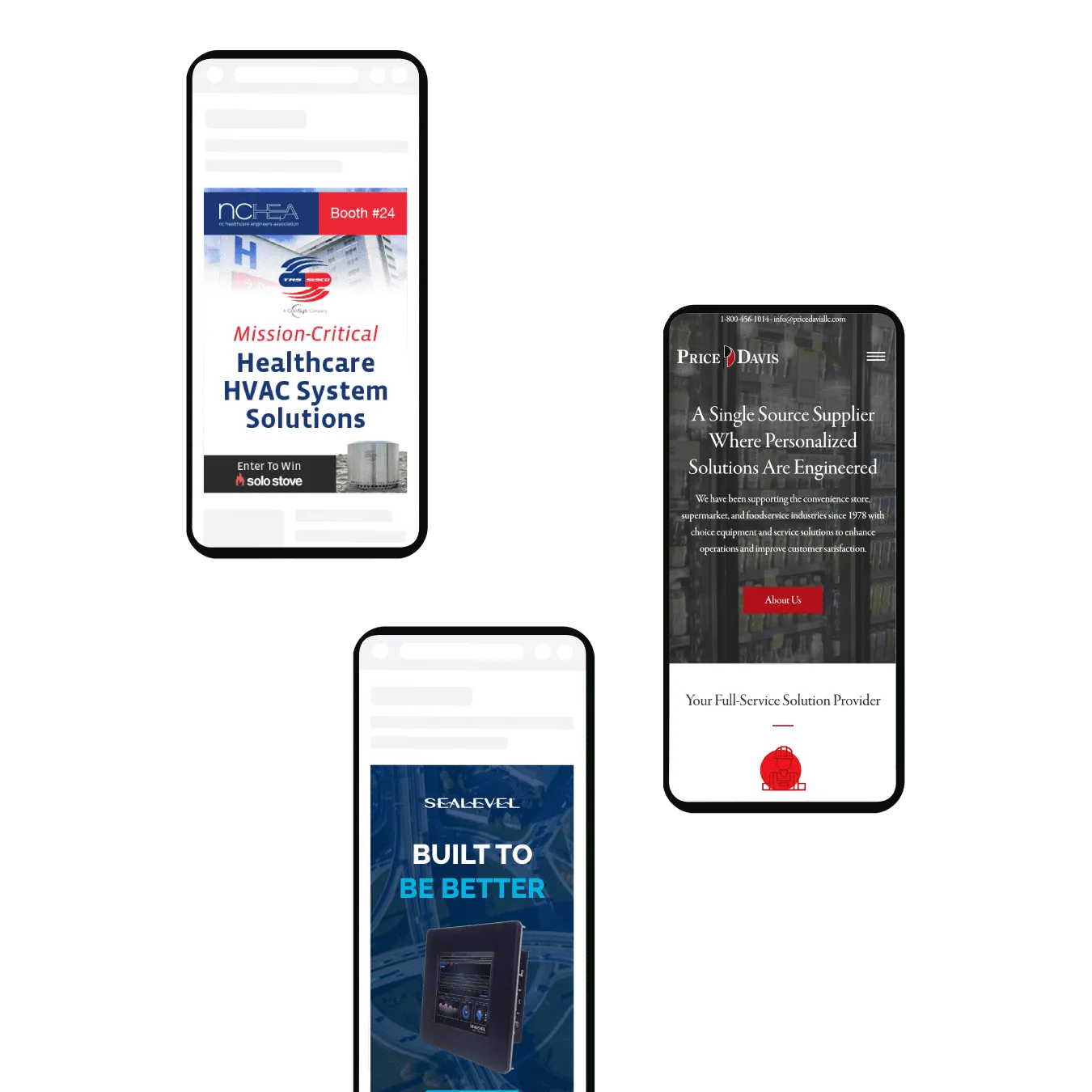 Campaigns and sites for industrial and manufacturing clients